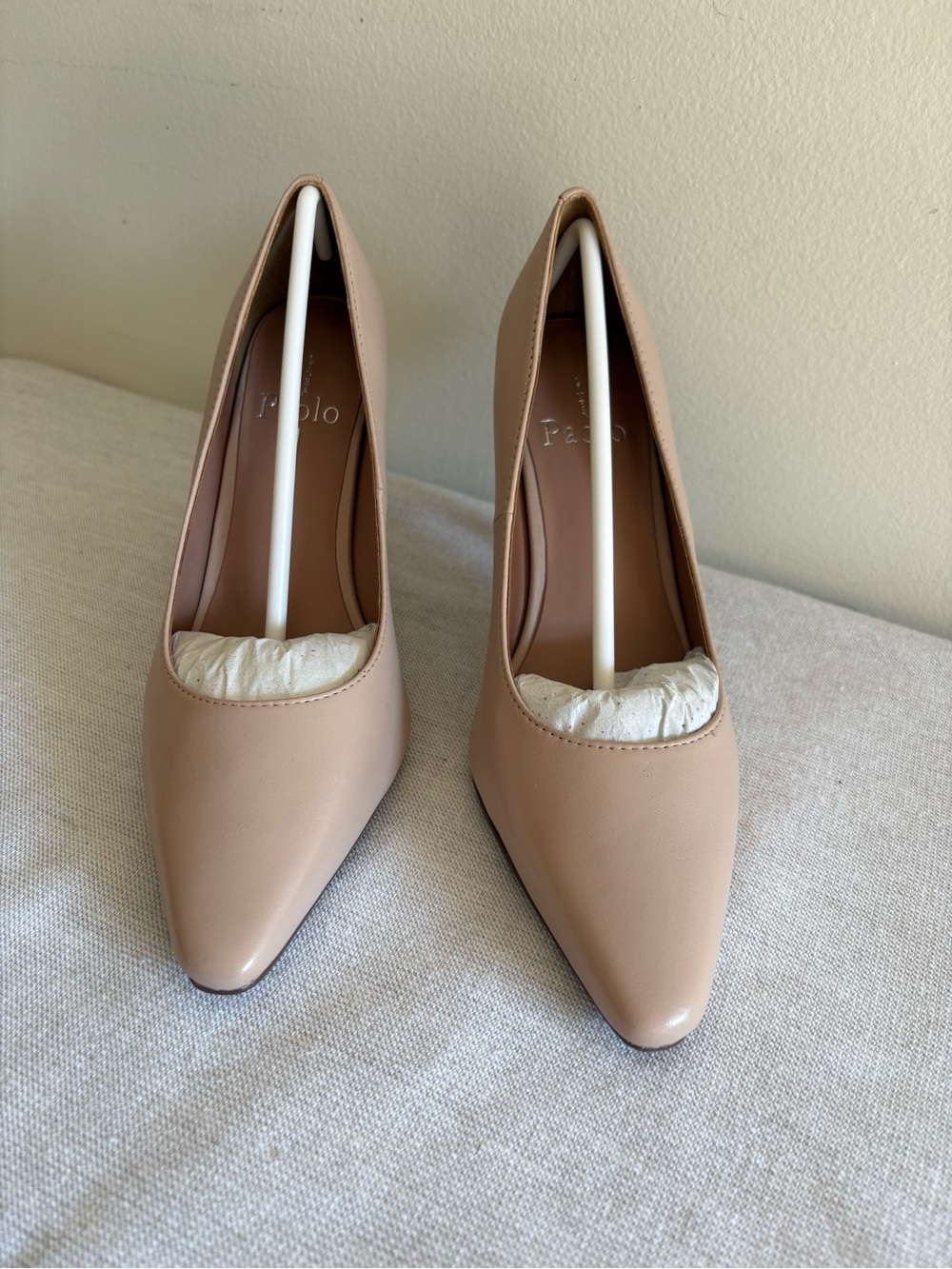 Paolo Nude Blush Pointed-Toe Pumps